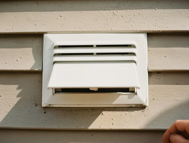 Aurora Dryer Vent Cleaning technician performing professional exhaust vent cleaning at a residential property in Aurora