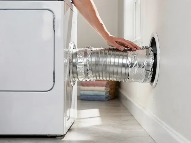 Professional dryer vent hose installation by Aurora Dryer Vent Cleaning in Aurora