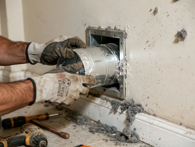 Professional dryer vent repair and installation by Aurora Dryer Vent Cleaning in Aurora